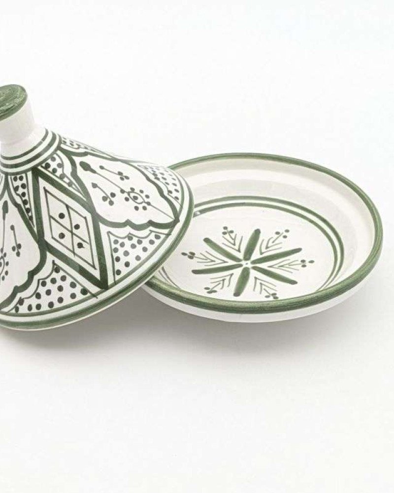 Mellan Tagine mönstrad -Grön15cm