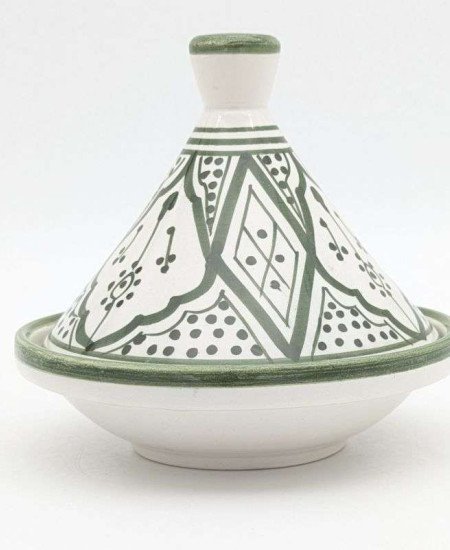 Middle Tagine patterned - Green 15cm