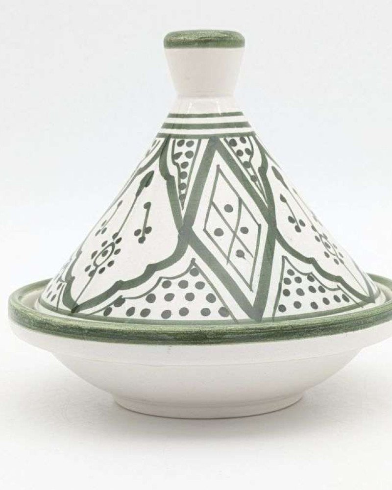 Mellan Tagine mönstrad -Grön15cm