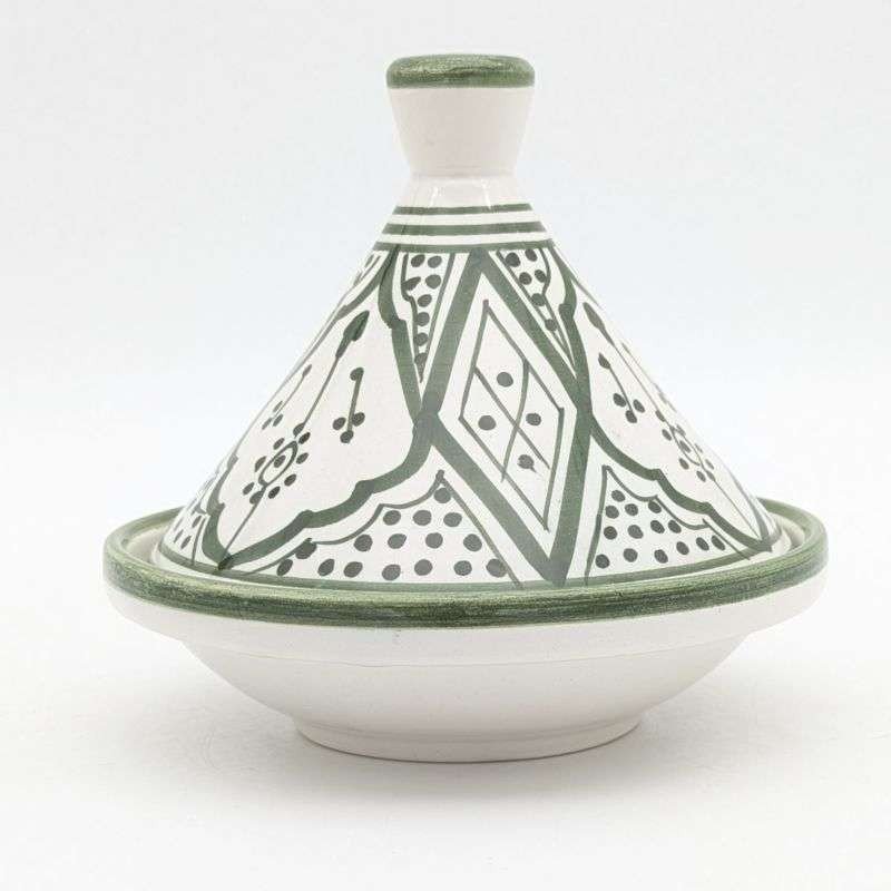 Mellan Tagine mönstrad -Grön15cm