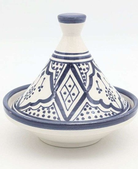 Middle Tagine patterned - Blue 15cm