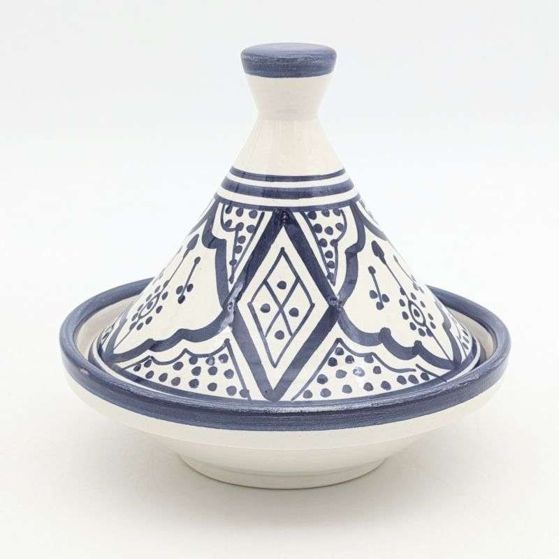 Mellan Tagine mönstrad -Blå15cm