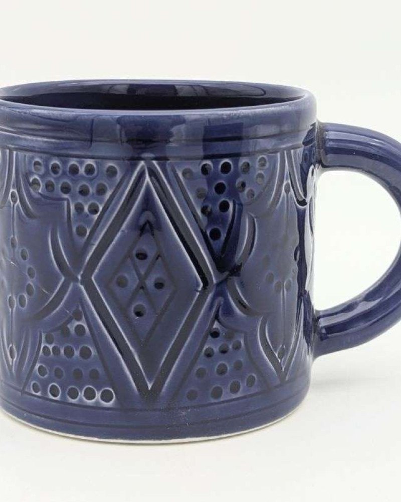 Mugg Graverade Blå Mugg Graverade Blå
