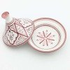 Tagine mönstrad -Hallonrosa15cm
