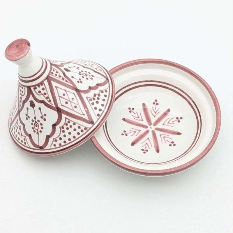 Tagine mönstrad -Hallonrosa15cm