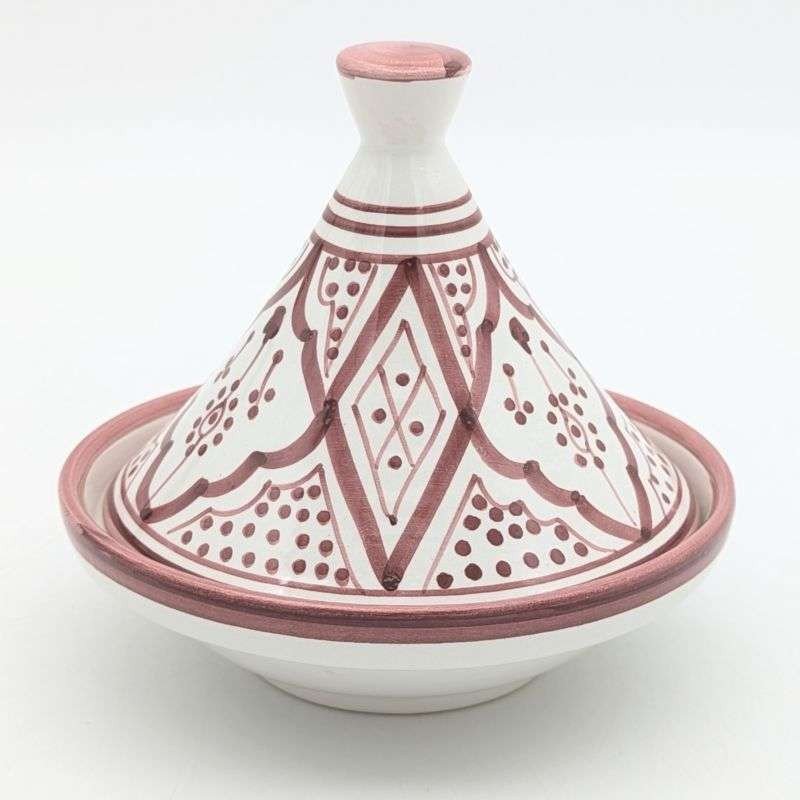 Tagine mönstrad -Hallonrosa15cm
