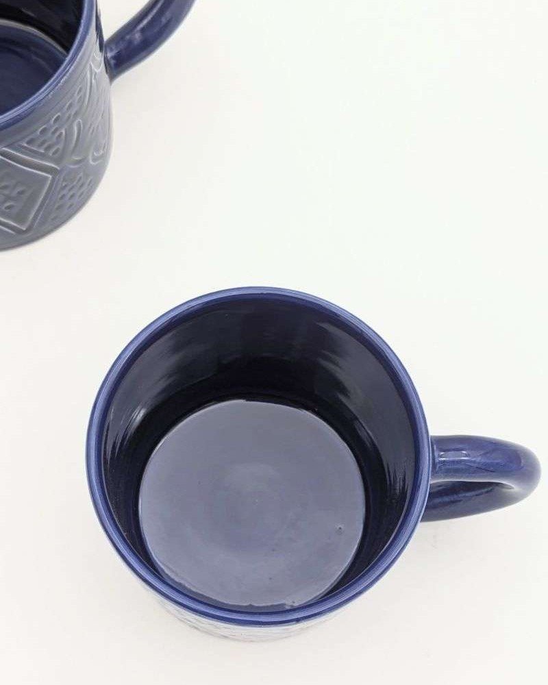 Mugg Graverade Blå Mugg Graverade Blå