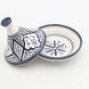 Mellan Tagine mönstrad -Blå15cm
