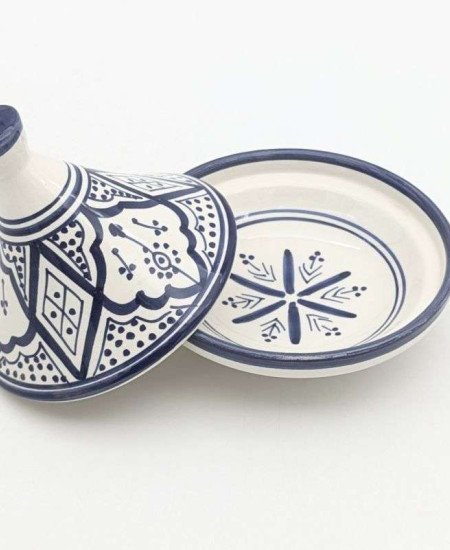 Middle Tagine patterned - Blue 15cm Middle Tagine patterned - Blue 15cm