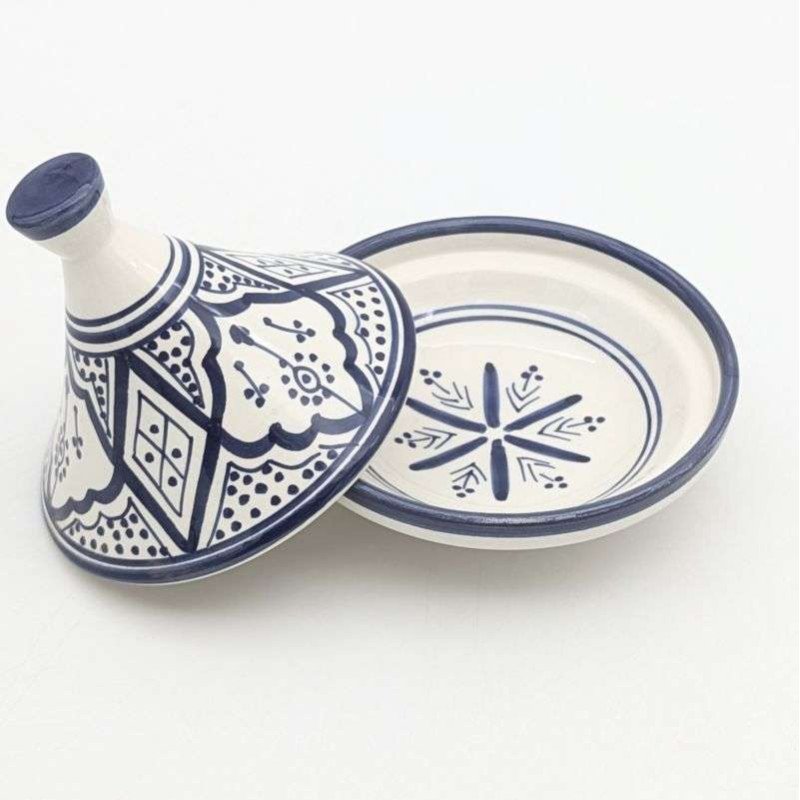 Mellan Tagine mönstrad -Blå15cm
