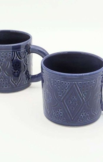 Mugg Graverade Blå Mugg Graverade Blå