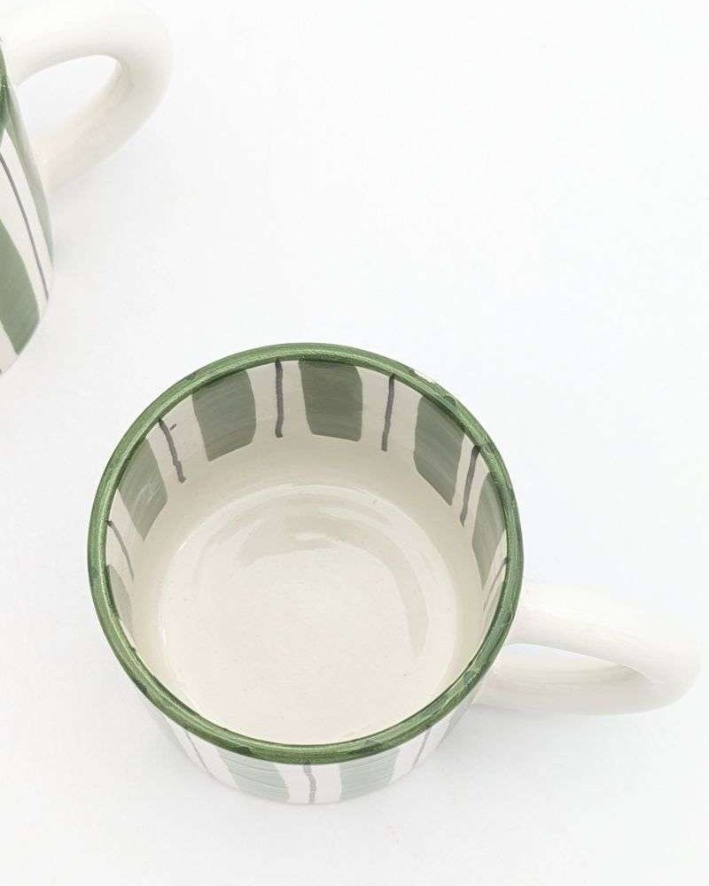 Randig Mugg  -Grön Lin