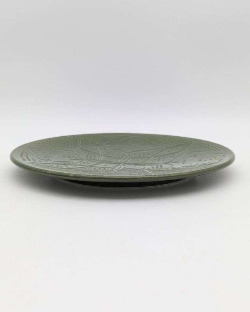 Graverade Assietter -Grön 20cm Graverade Assietter -Grön 20cm