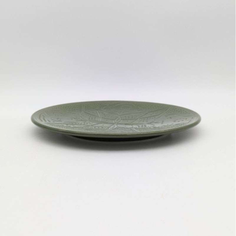 Graverade Assietter -Grön 20cm