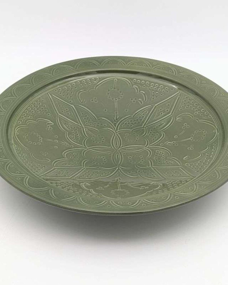 Keramik Fat - Grave grön Ø 35cm Keramik Fat - Grave grön Ø 35cm