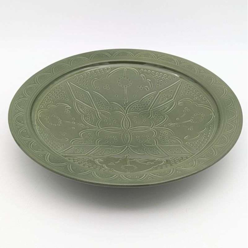 Ceramic plate - Grave Green -35cm Ceramic plate - Grave Green -35cm
