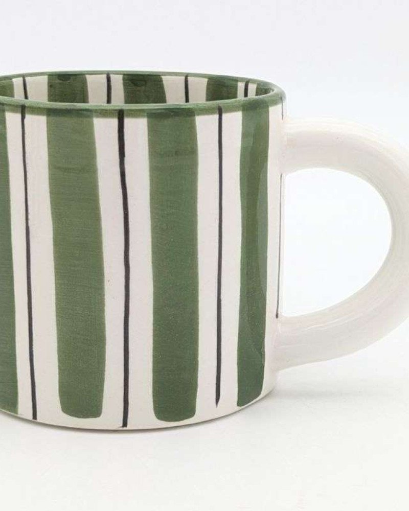 Randig Mugg  -Grön Lin