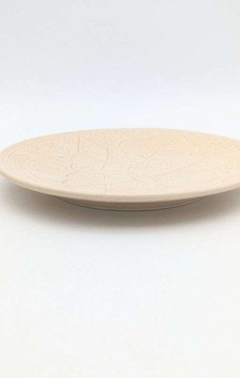 Graverade Tallrik -beige 26cm Graverade Tallrik -beige 26cm