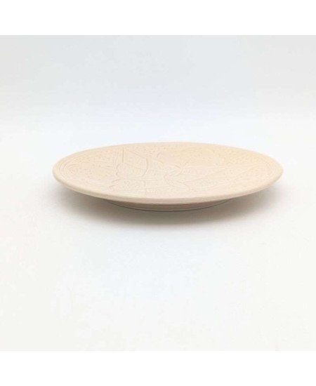 Graverade Tallrik -beige 26cm Graverade Tallrik -beige 26cm