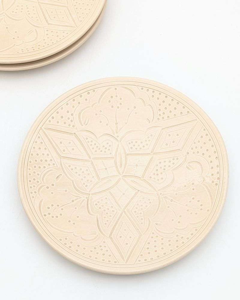 Graverade Tallrik -beige 26cm Graverade Tallrik -beige 26cm