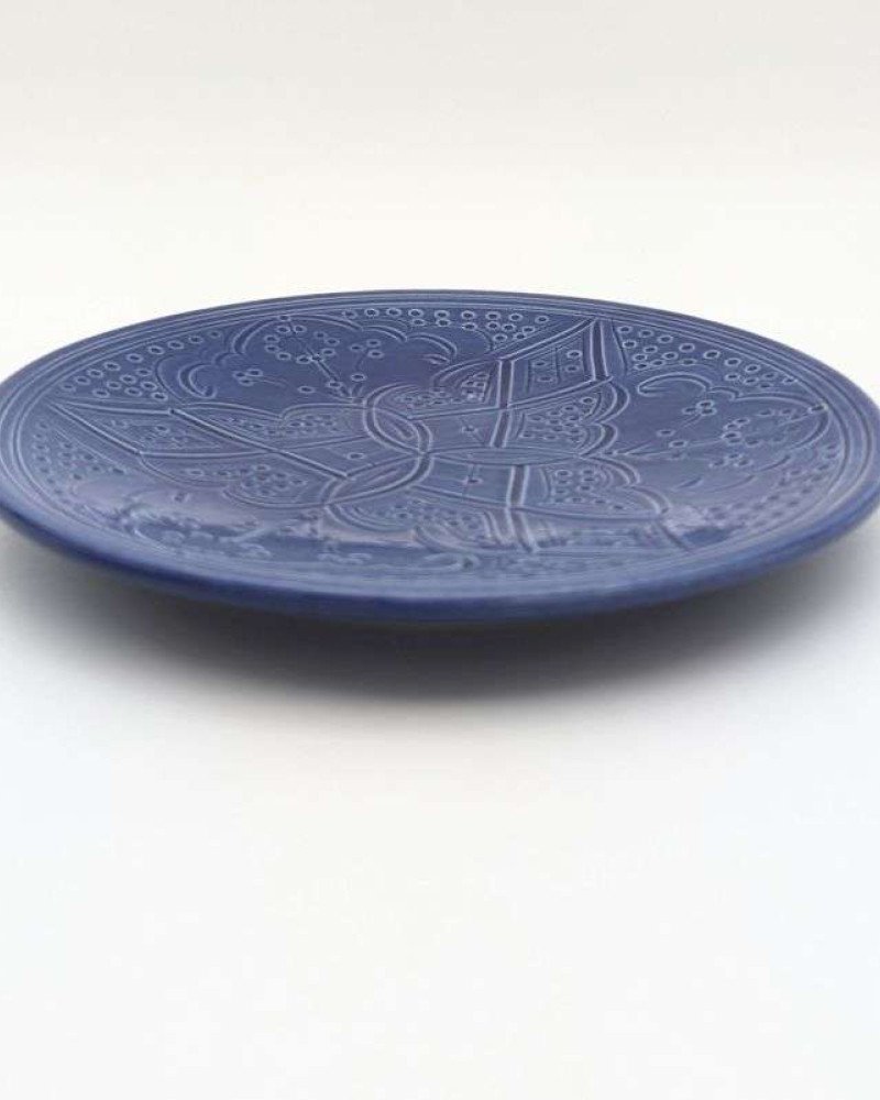 Graverade Tallrik -Blå 26cm Graverade Tallrik -Blå 26cm