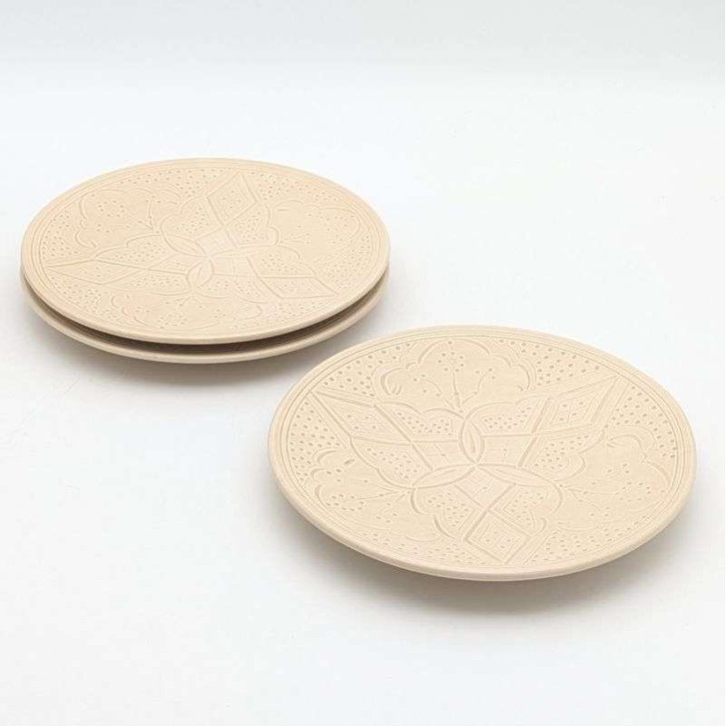 Graverade Tallrik -beige 26cm