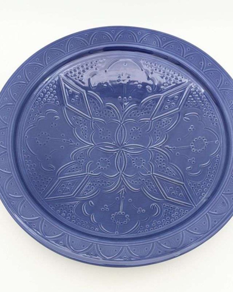 Keramik Fat - Grave Blå Ø 35cm Keramik Fat - Grave Blå Ø 35cm