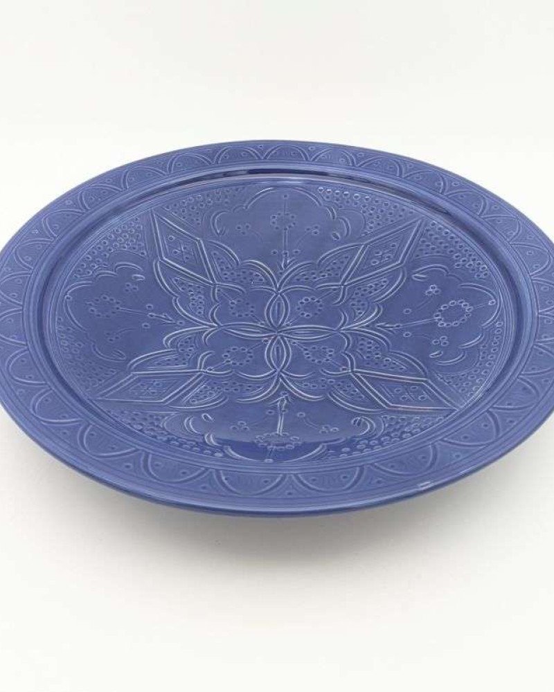 Keramik Fat - Grave Blå Ø 35cm Keramik Fat - Grave Blå Ø 35cm