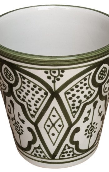 Små Blomkruka Mönstrade Grön 13cm