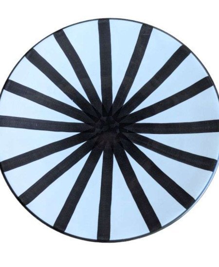 Randig Tallrik -Svart 26cm
