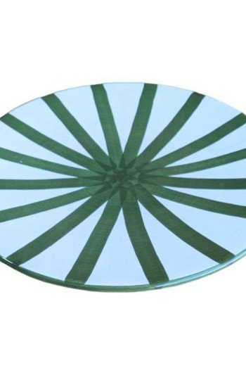Randig Tallrik -Grön 26cm Randig Tallrik -Grön 26cm