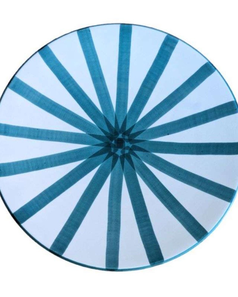 Randig Tallrik -Turkos 26cm Randig Tallrik -Turkos 26cm