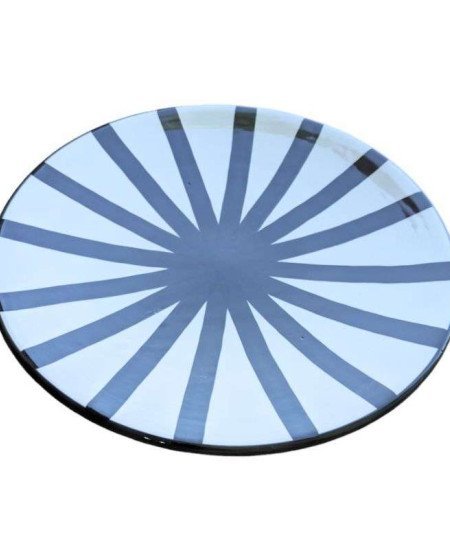 Randig Tallrik -Svart 26cm