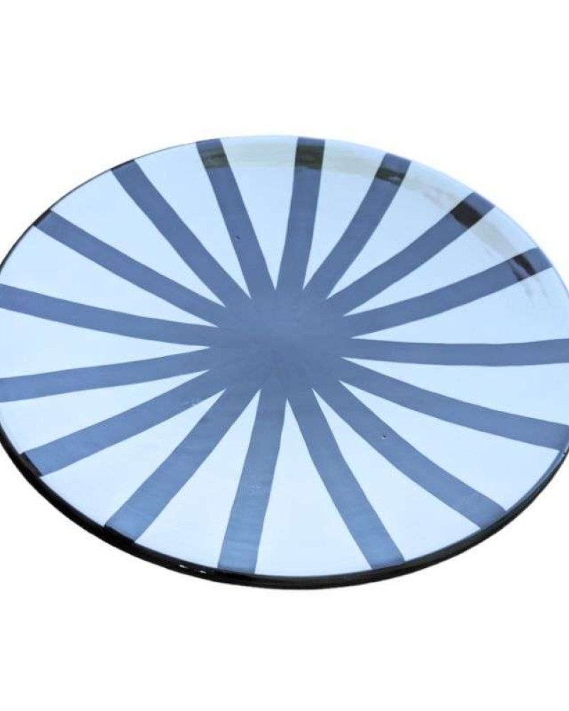 Randig Tallrik -Svart 26cm Randig Tallrik -Svart 26cm