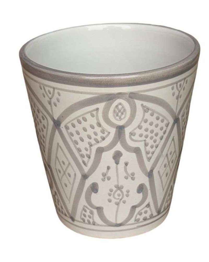 Små Blomkruka Mönstrade Grå 13cm