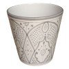 Flowerpot Patterned Gray 22cm