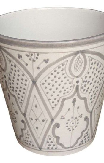 Mellan Blomkruka Mönstrade Grå 22cm Mellan Blomkruka Mönstrade Grå 22cm