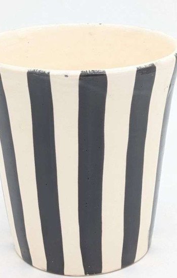 Stor Blomkruka Randig Svart Stor Blomkruka Randig Svart