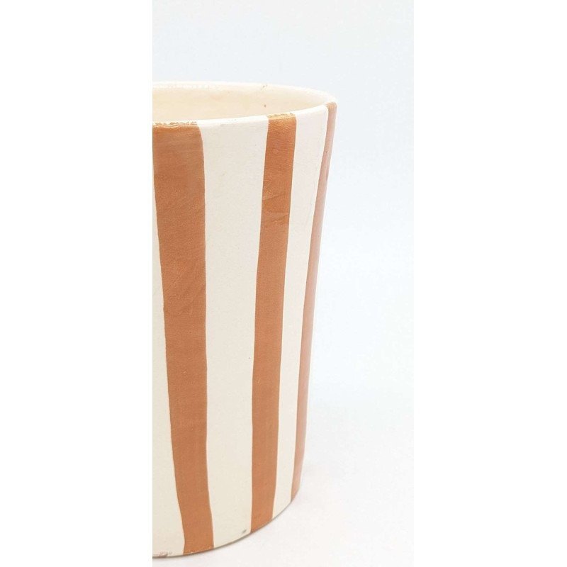 Stor Blomkruka Randig Beige Stor Blomkruka Randig Beige