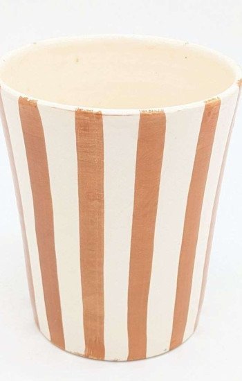 Stor Blomkruka Randig Beige Stor Blomkruka Randig Beige