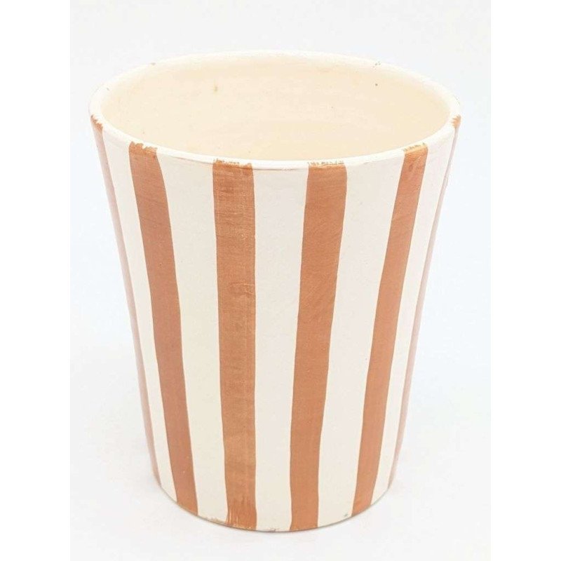 Stor Blomkruka Randig Beige Stor Blomkruka Randig Beige