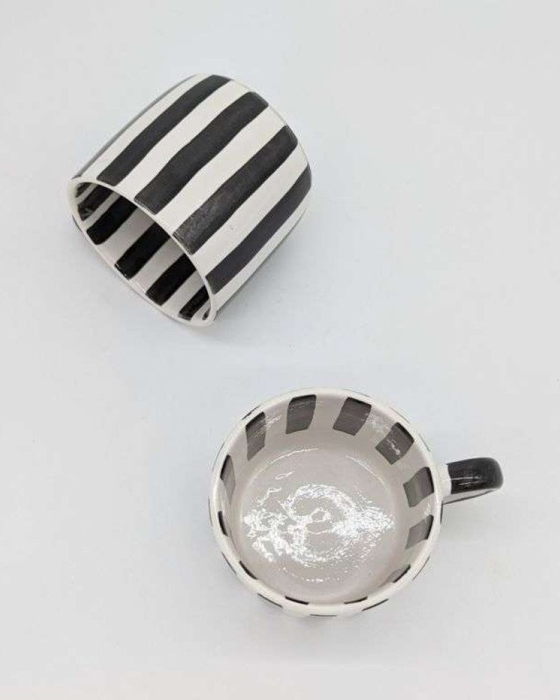 Randig Mugg  -Handtag