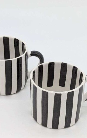 Randig Mugg  -Handtag Randig Mugg  -Handtag