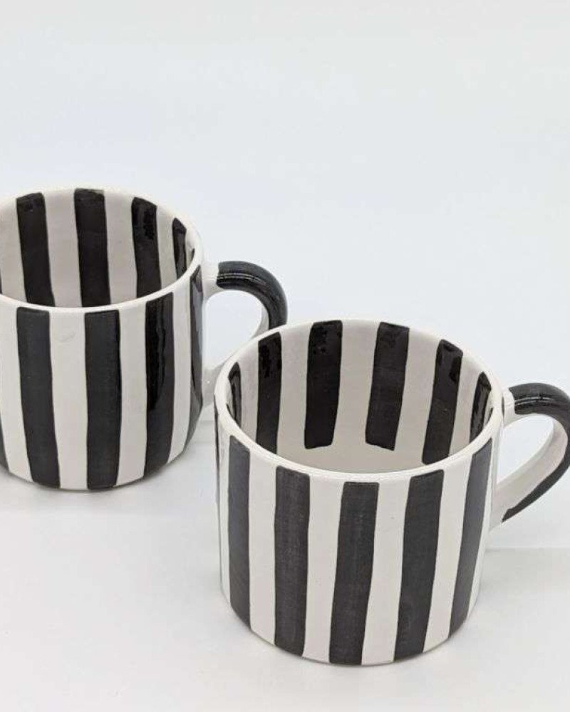 Randig Mugg  -Handtag