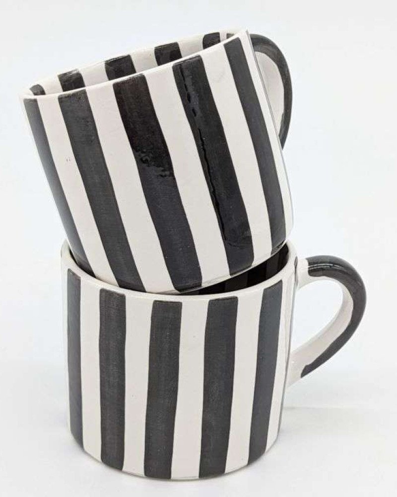 Randig Mugg  -Handtag