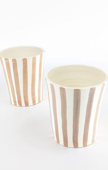 Mellan Blomkruka Randig Beige Mellan Blomkruka Randig Beige