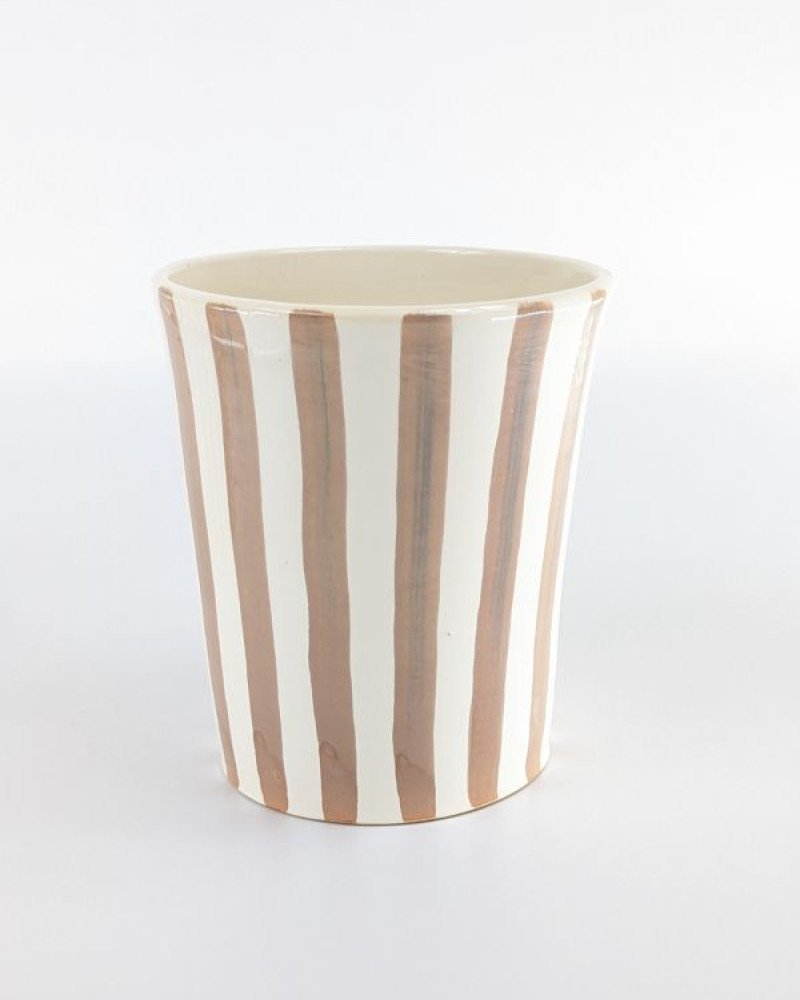 Mellan Blomkruka Randig Beige