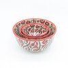 keramik skål -Flower Röd keramik skål -Flower Röd