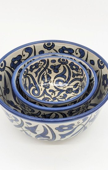 keramik skål -Flower Blå keramik skål -Flower Blå