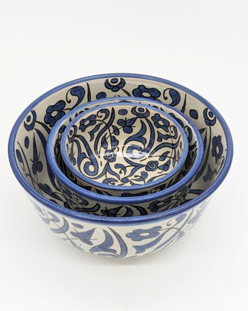 keramik skål -Flower Blå keramik skål -Flower Blå